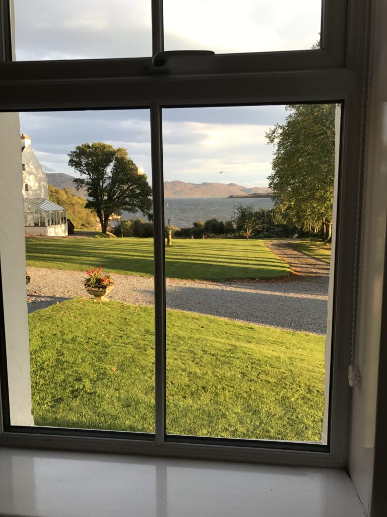 View from room at Kinloch Lodge