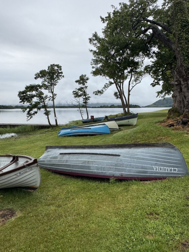 Boats at Muckross Lake at Killarney Golf and Fishing Club