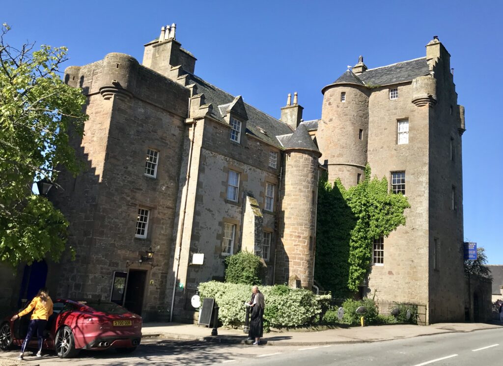 Front view of the Castle Hotel in Dornoch